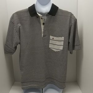 Blueprint Regatta men's short sleeve polo shirt large blue/white stripes